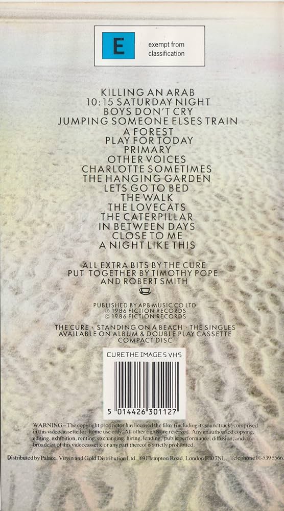 The Cure キュアー STARING AT THE SEA  ビデオテープ The Cure - The Staring At The Sea - The Images VHS | Wolf Tapes